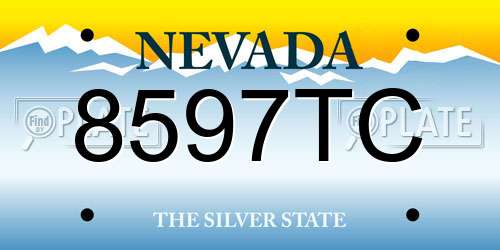 8597TC Nevada License Plate