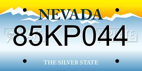 85KP044 Nevada License Plate