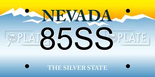 85SS Nevada License Plate