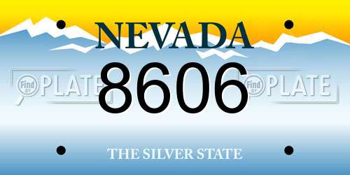 8606 Nevada License Plate