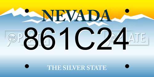 861C24 Nevada License Plate