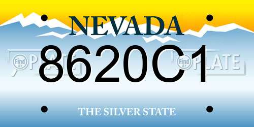 8620C1 Nevada License Plate