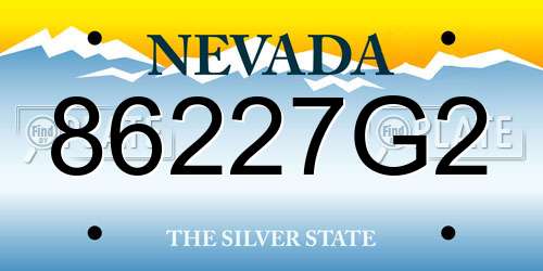86227G2 Nevada License Plate