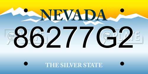 86277G2 Nevada License Plate