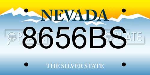 8656BS Nevada License Plate