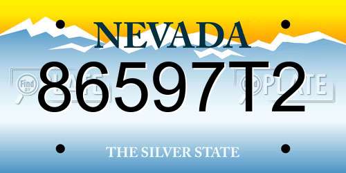 86597T2 Nevada License Plate