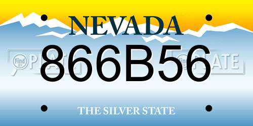 866B56 Nevada License Plate
