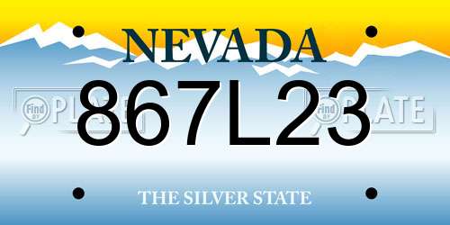867L23 Nevada License Plate