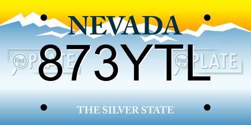 873YTL Nevada License Plate