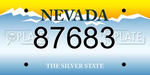 87683 Nevada License Plate