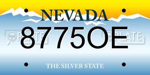 8775OE Nevada License Plate