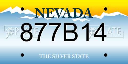 877B14 Nevada License Plate