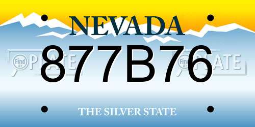 877B76 Nevada License Plate