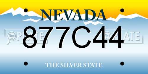 877C44 Nevada License Plate