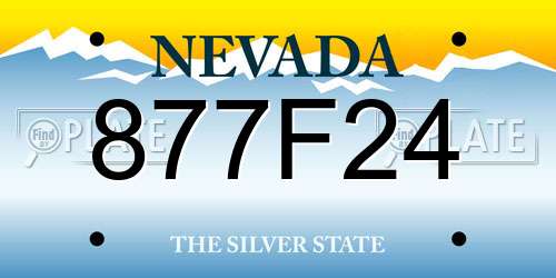 877F24 Nevada License Plate