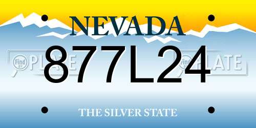 877L24 Nevada License Plate