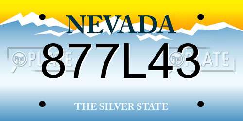 877L43 Nevada License Plate