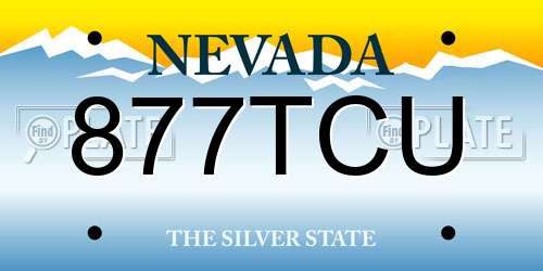 877TCU Nevada License Plate