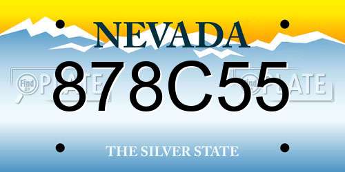 878C55 Nevada License Plate
