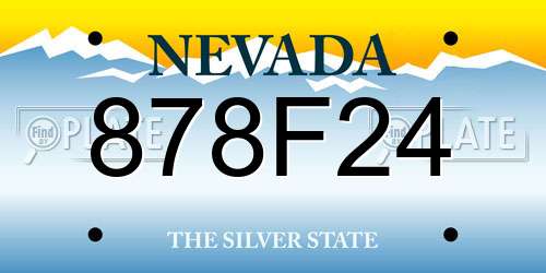 878F24 Nevada License Plate