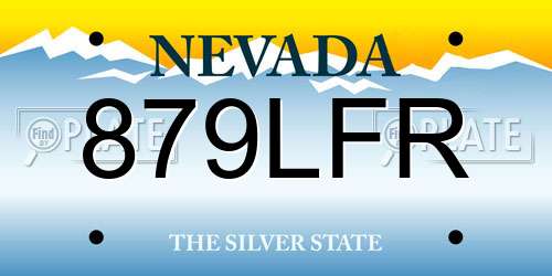 879LFR Nevada License Plate