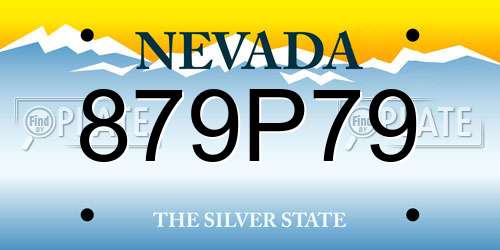 879P79 Nevada License Plate