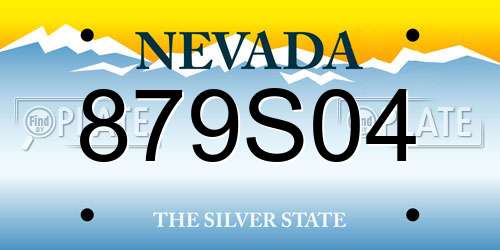 879S04 Nevada License Plate
