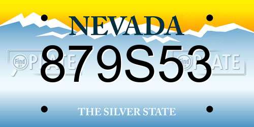 879S53 Nevada License Plate