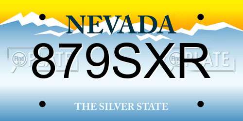 879SXR Nevada License Plate