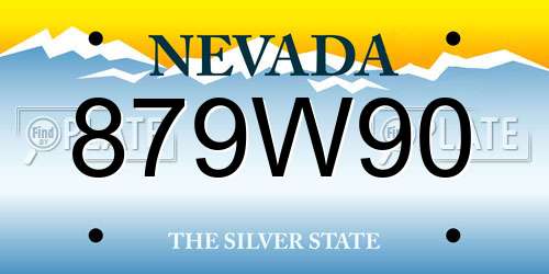 879W90 Nevada License Plate