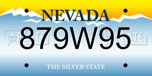 879W95 Nevada License Plate