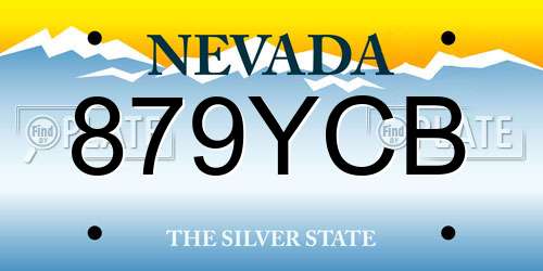 879YCB Nevada License Plate