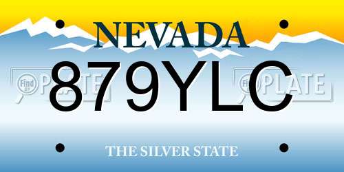 879YLC Nevada License Plate