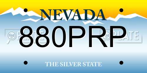 880PRP Nevada License Plate