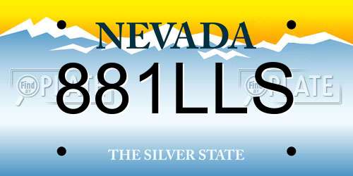 881LLS Nevada License Plate