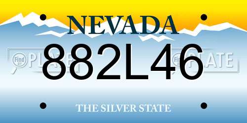 882L46 Nevada License Plate