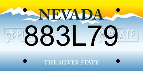 883L79 Nevada License Plate