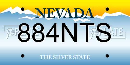 884NTS Nevada License Plate