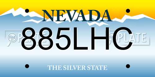 885LHC Nevada License Plate