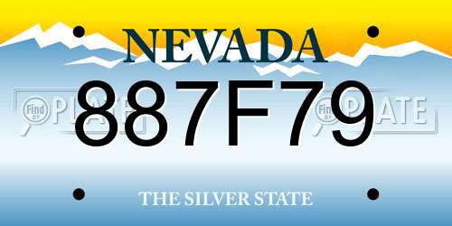 887F79 Nevada License Plate