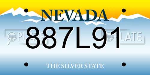 887L91 Nevada License Plate