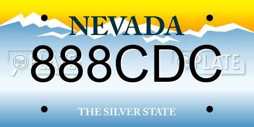 888CDC Nevada License Plate