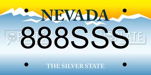 888SSS Nevada License Plate