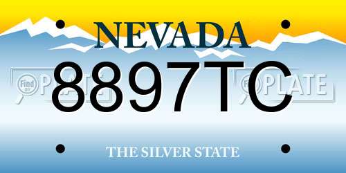 8897TC Nevada License Plate