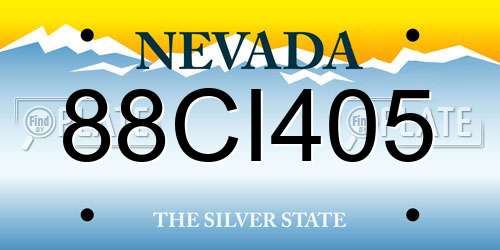 88CI405 Nevada License Plate