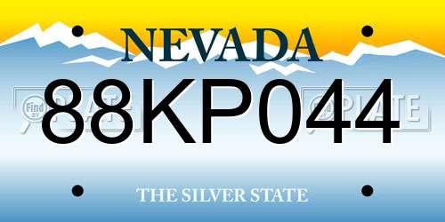 88KP044 Nevada License Plate