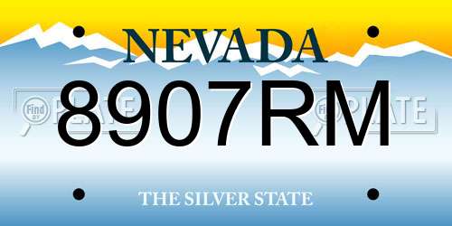 8907RM Nevada License Plate