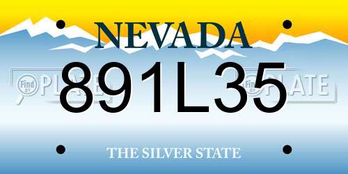 891L35 Nevada License Plate