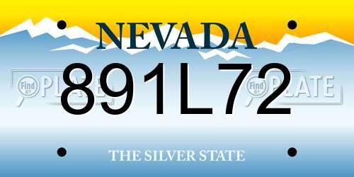 891L72 Nevada License Plate