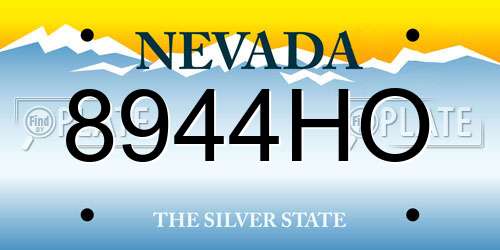 8944HO Nevada License Plate
